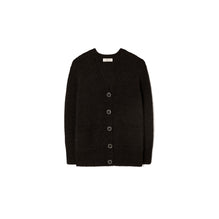Women Jewel Button Cardigan - Black