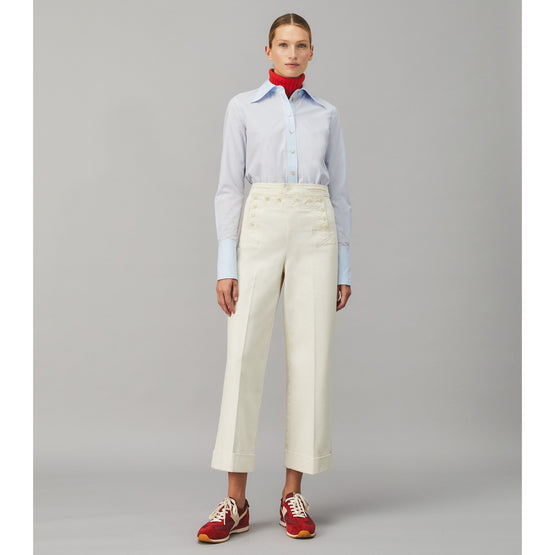 Women Denim Sailor Pant - Natural