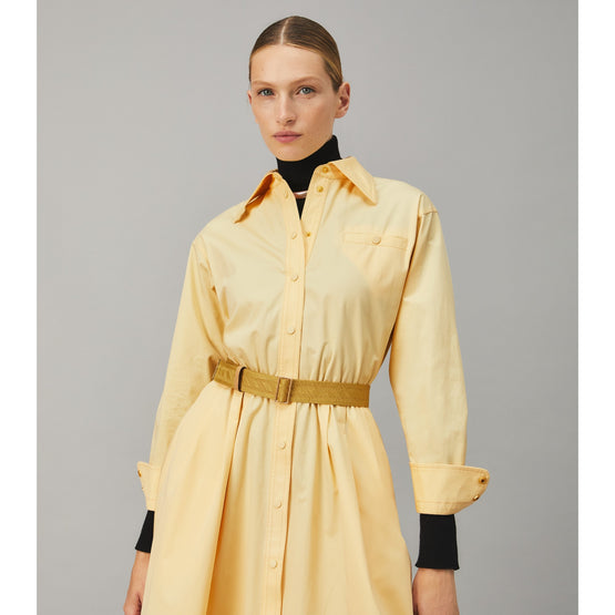 Women T Webbing Belt - Mustard