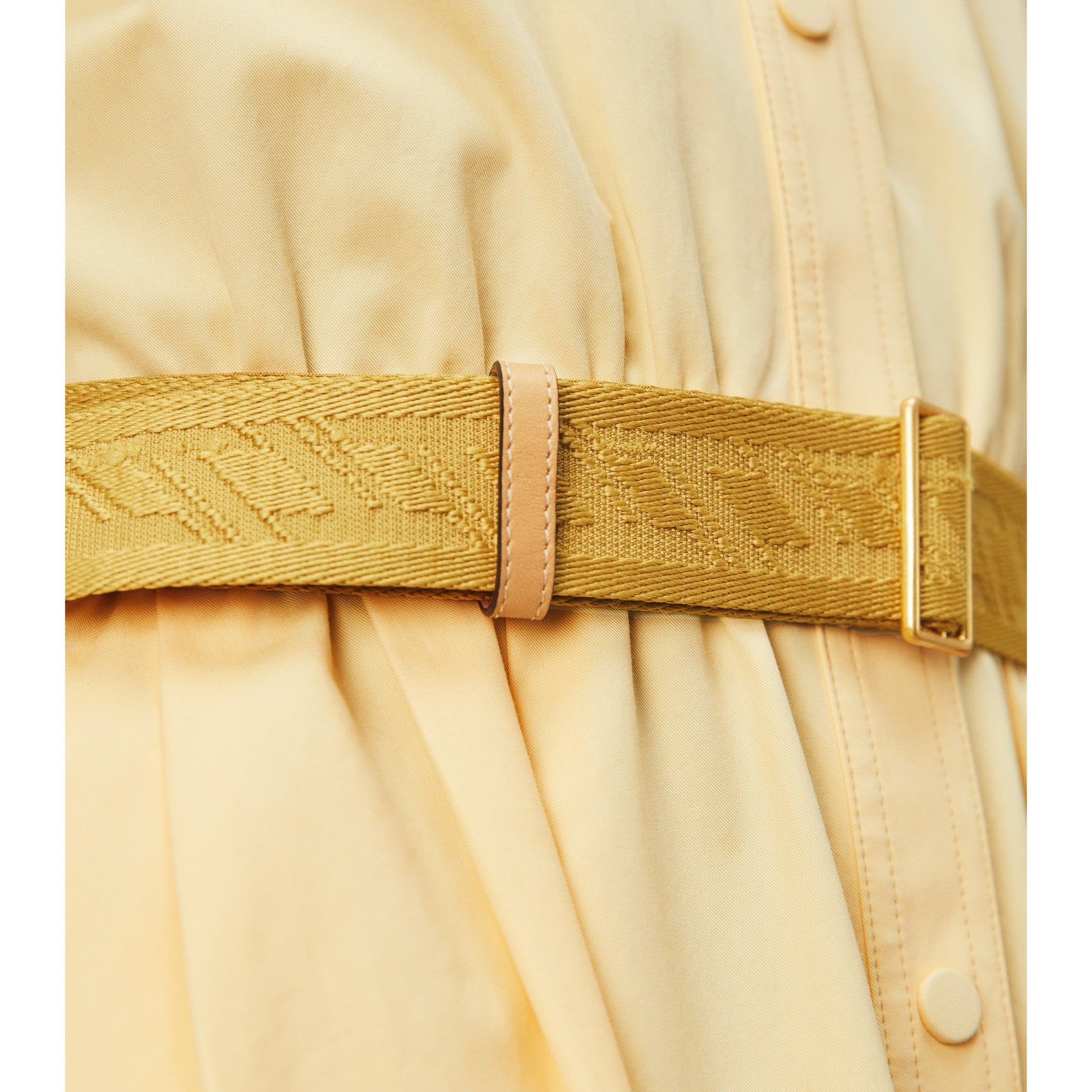 Women T Webbing Belt - Mustard