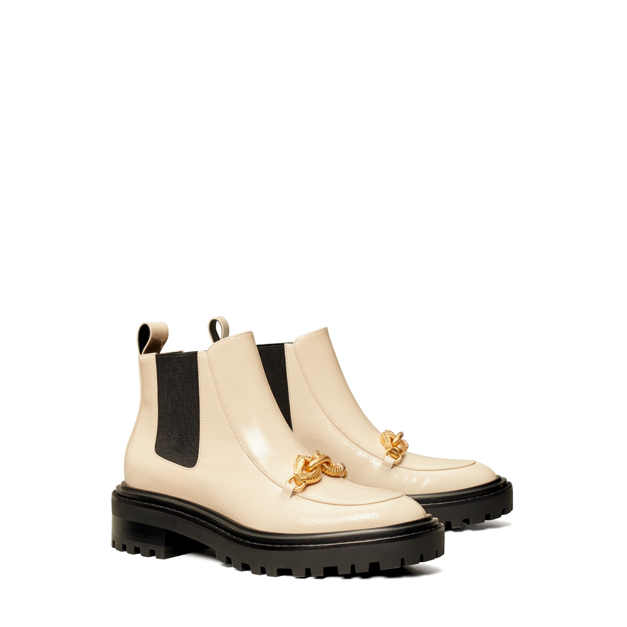 Women Jessa Lug Sole Ankle Boot - New Cream / Perfect Black