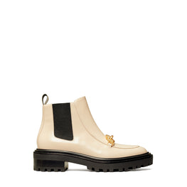 Women Jessa Lug Sole Ankle Boot - New Cream / Perfect Black