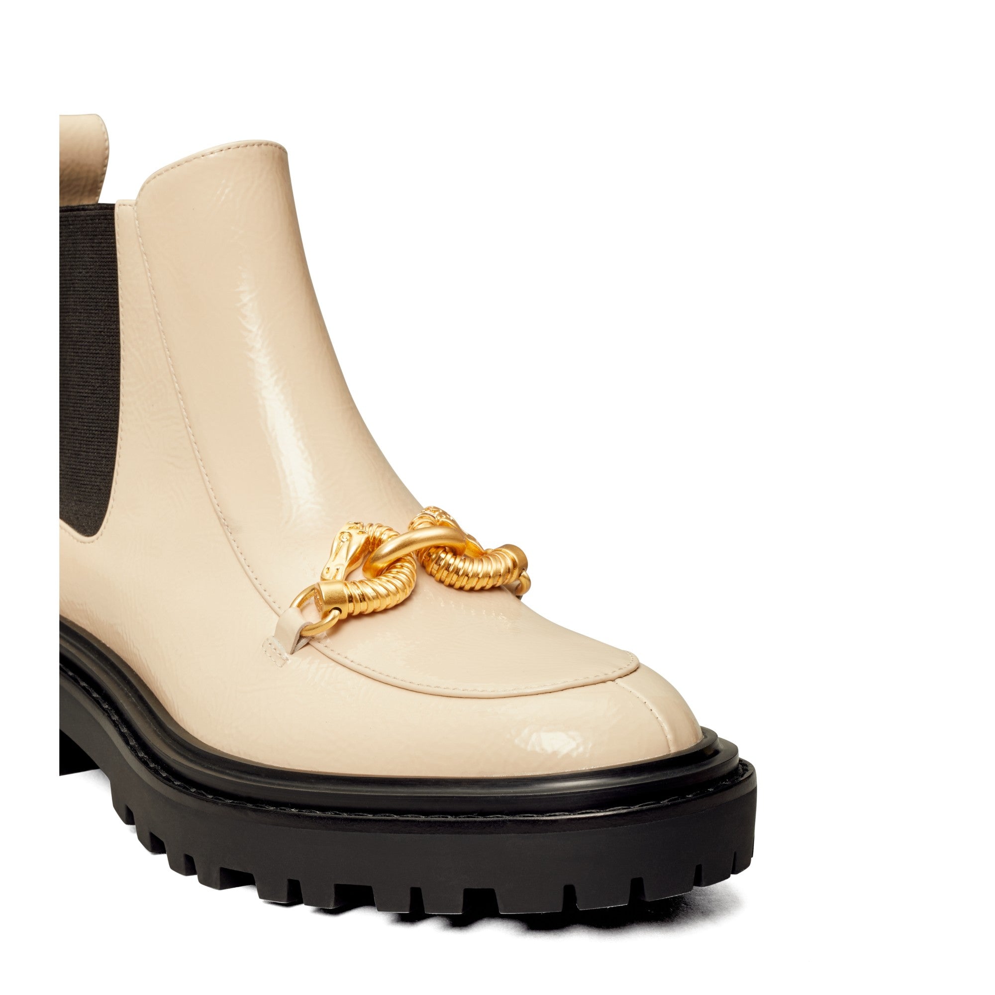 Women Jessa Lug Sole Ankle Boot - New Cream / Perfect Black