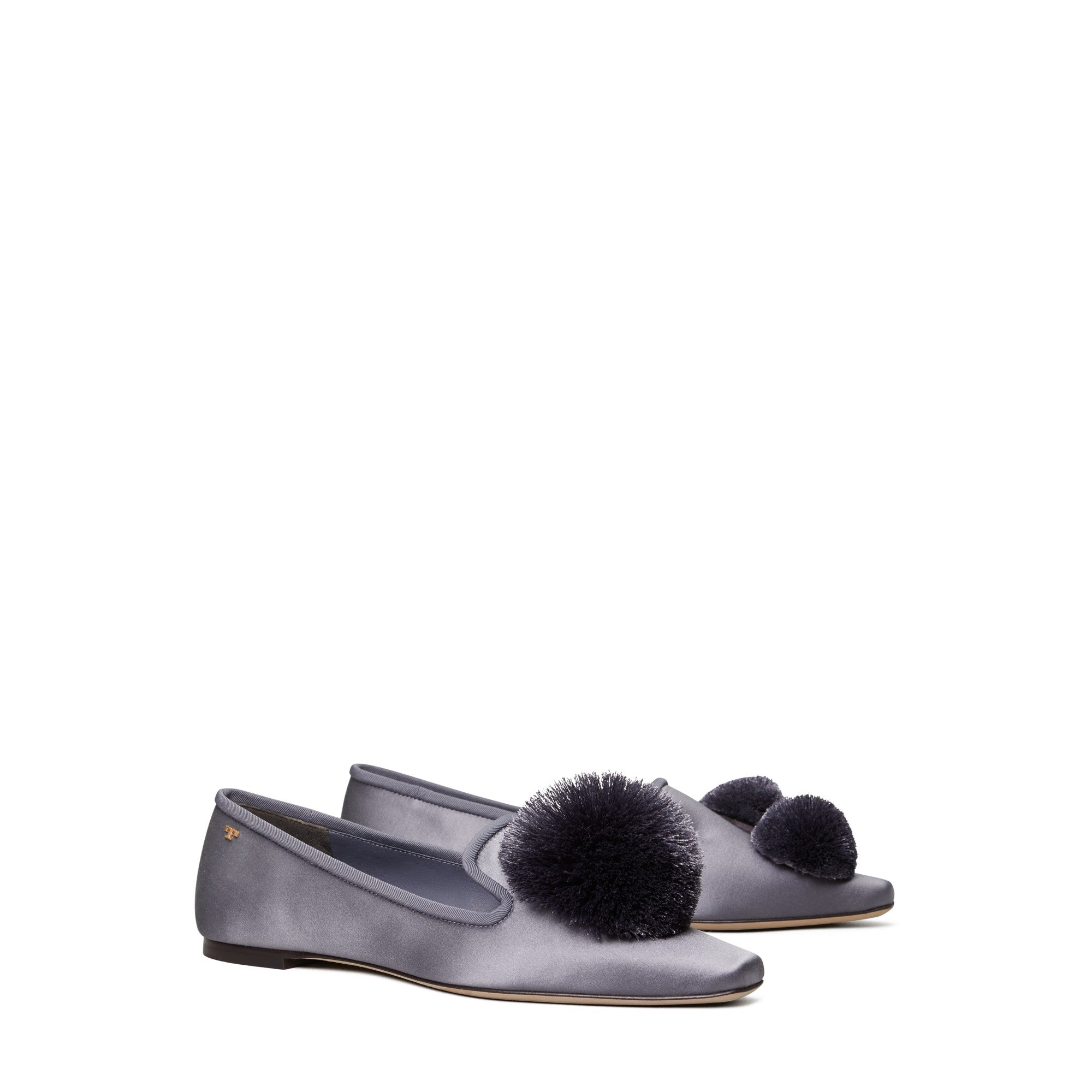 Women Pom Pom Smoking Slipper - Periwinkle / Periwinkle