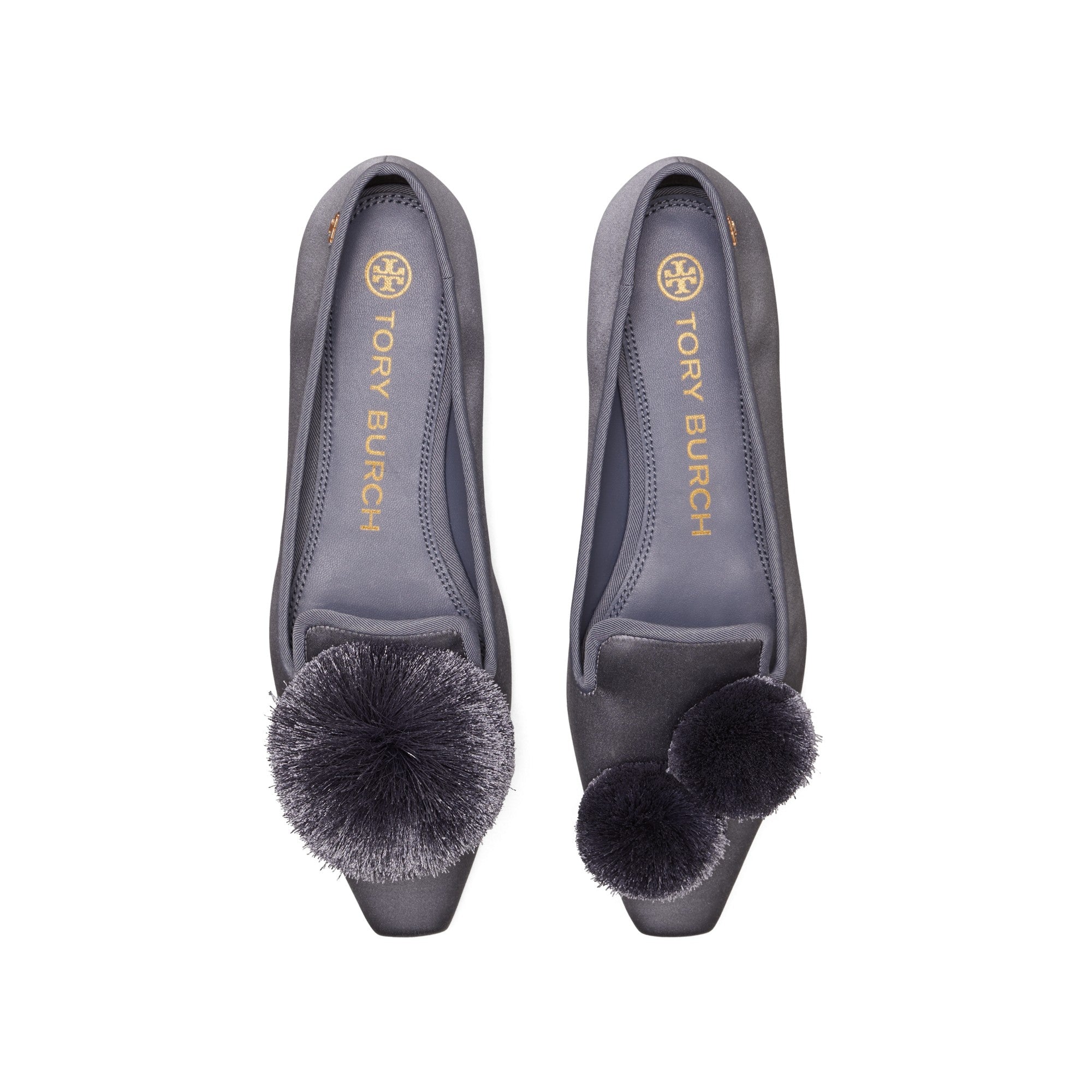 Women Pom Pom Smoking Slipper - Periwinkle / Periwinkle