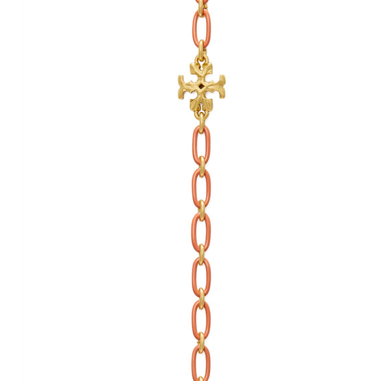 Women Roxanne Chain Delicate Necklace - Rolled Tory Gold / Coral