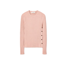 Women Lurex Stripe Crewneck - Pink Moon