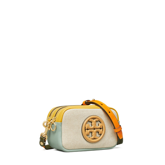 Women Perry Bombe Canvas Mini Bag - Natural