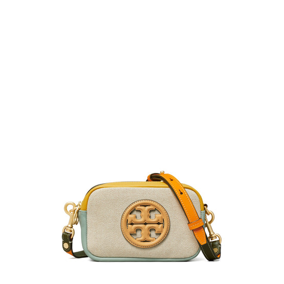 Women Perry Bombe Canvas Mini Bag - Natural