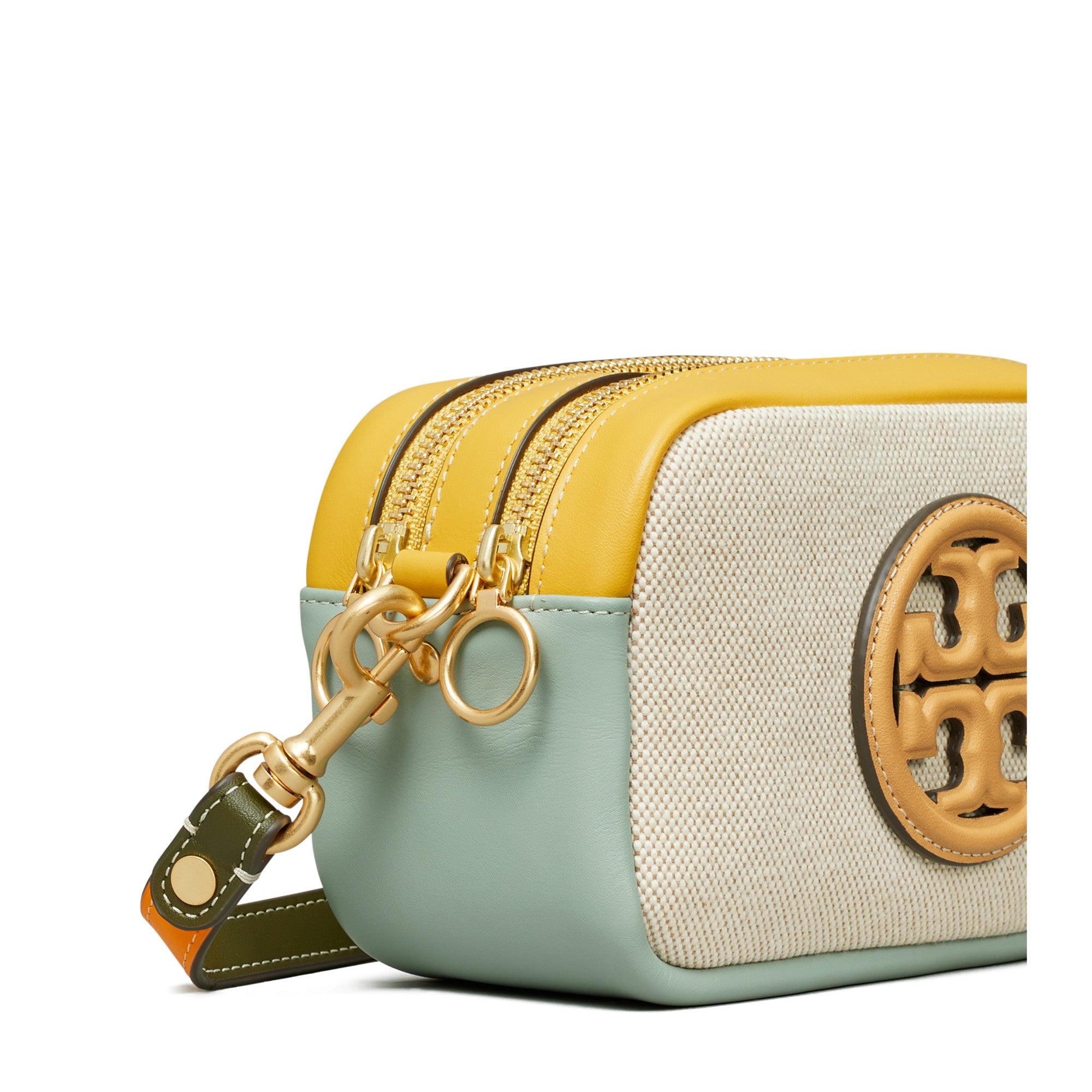 Women Perry Bombe Canvas Mini Bag - Natural