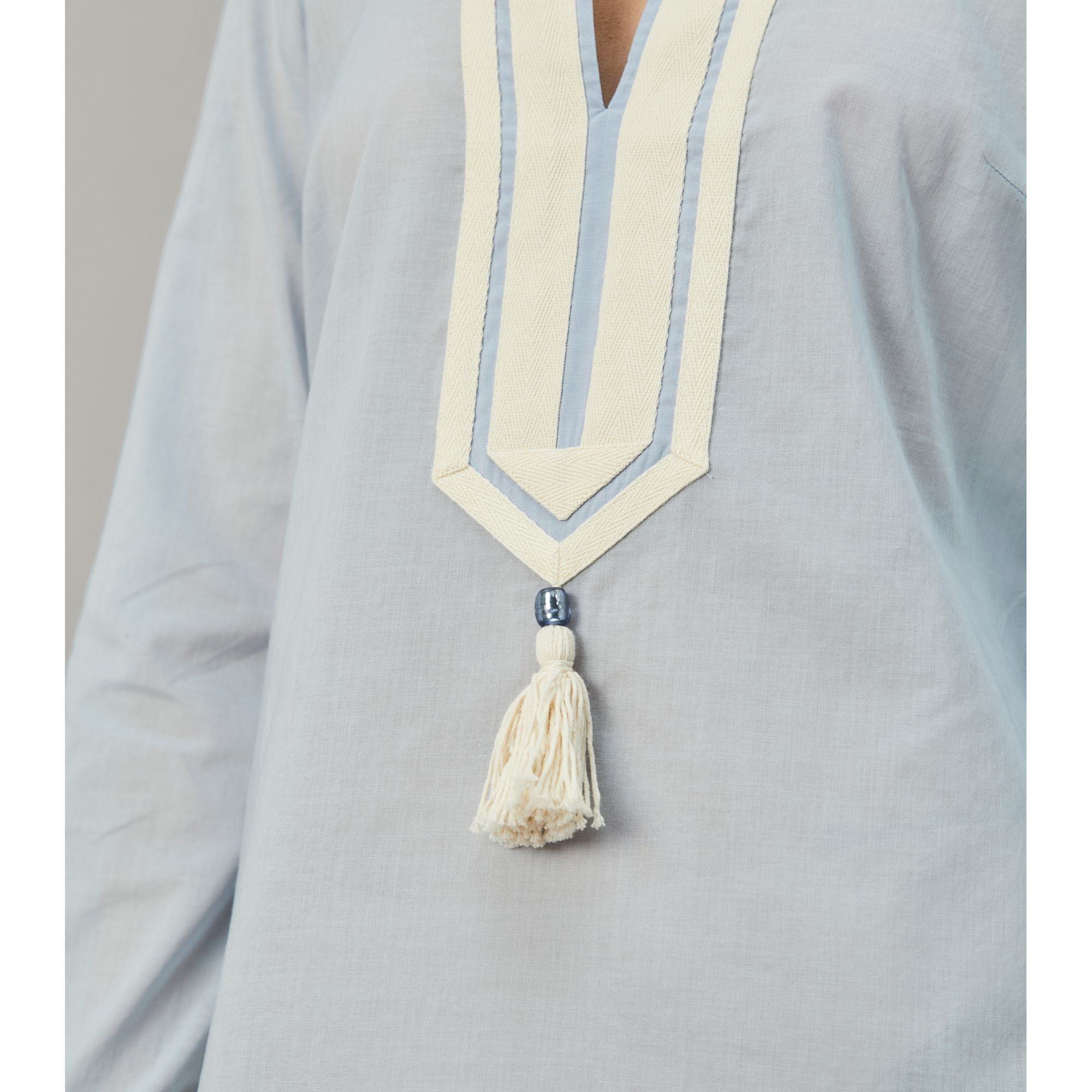 Women Solid Tory Tunic - Blue Mist