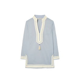 Women Solid Tory Tunic - Blue Mist