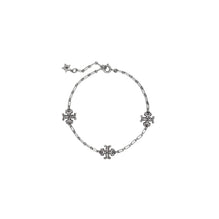 Women Roxanne Chain Pave Delicate Bracelet - Antique Pewter / Crystal
