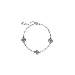 Women Roxanne Chain Pave Delicate Bracelet - Antique Pewter / Crystal