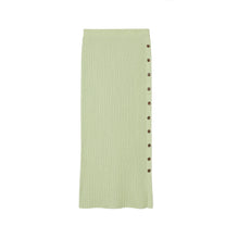 Women Lurex Stripe Knit Skirt - Clear Mint