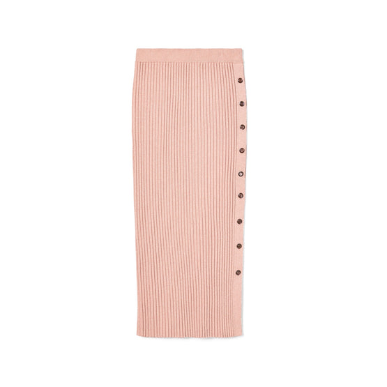 Women Lurex Stripe Knit Skirt - Pink Moon