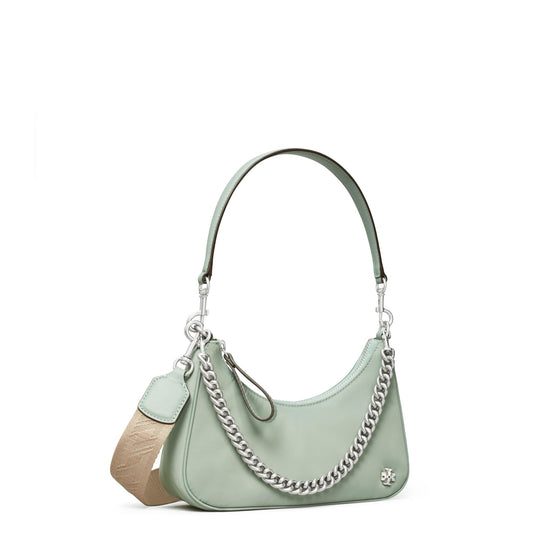 Women Small Mercer Nylon Shoulder Bag - Blue Celadon