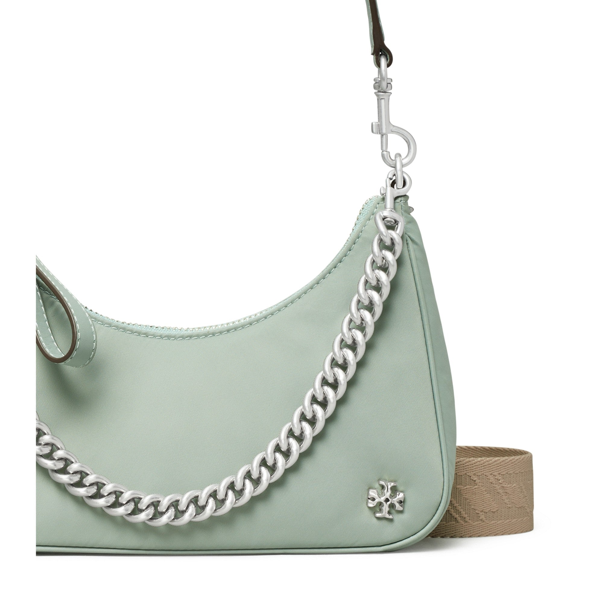 Women Small Mercer Nylon Shoulder Bag - Blue Celadon