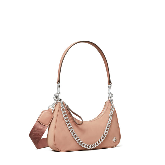 Women Small Mercer Nylon Shoulder Bag - Mallow