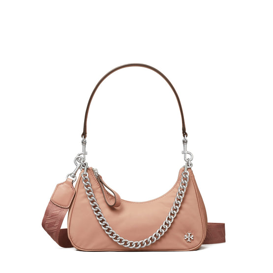 Women Small Mercer Nylon Shoulder Bag - Mallow