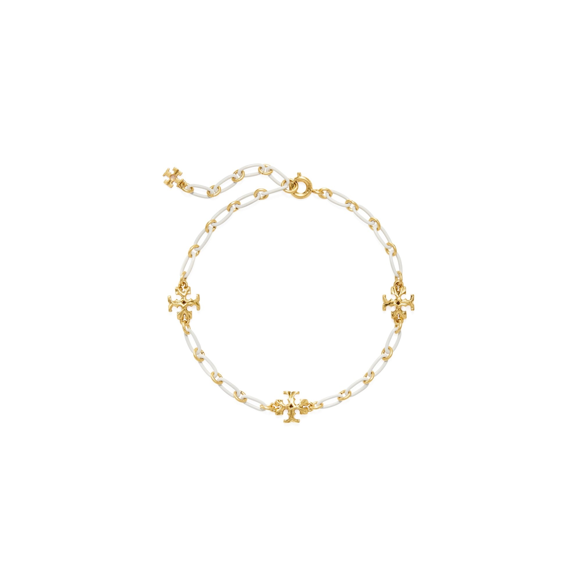 Women Roxanne Chain Delicate Bracelet - Rolled Tory Gold / New Ivory