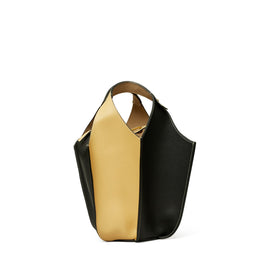 Women Color-Block Lampshade Bag - Warm Butter / Black