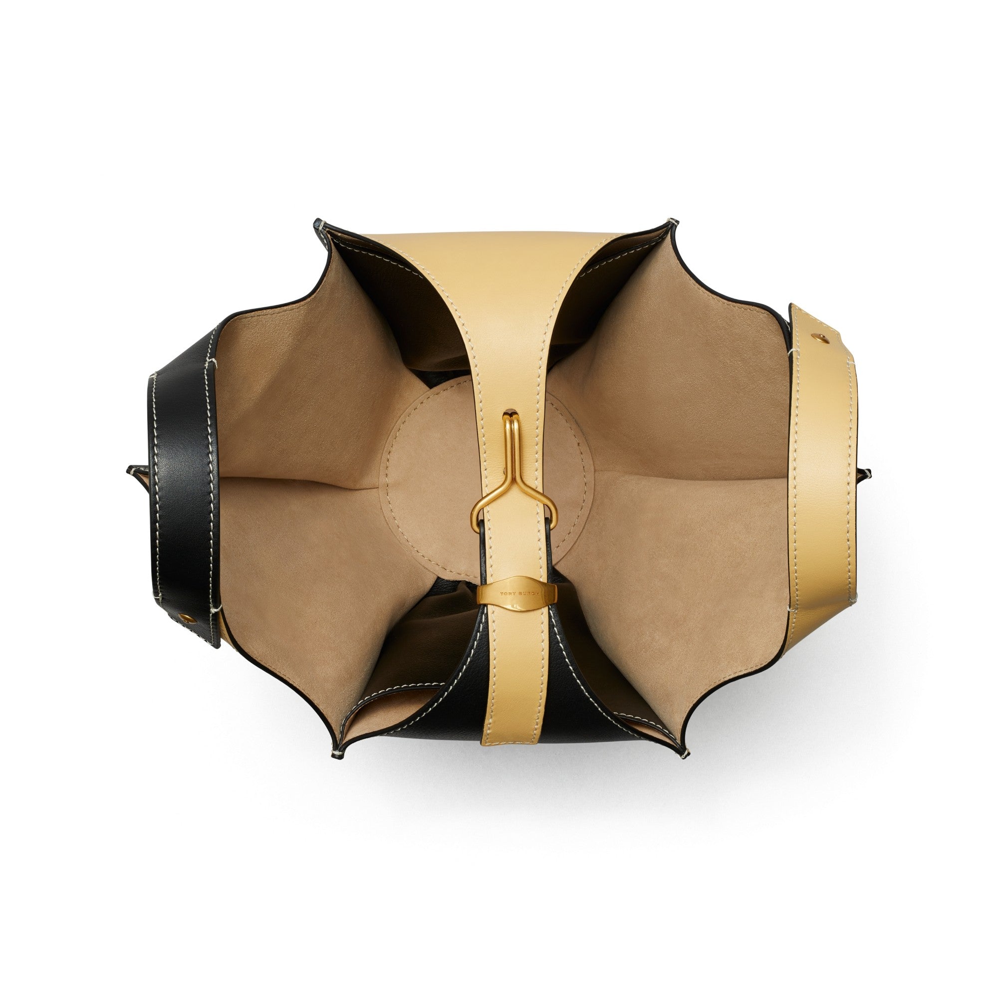 Women Color-Block Lampshade Bag - Warm Butter / Black