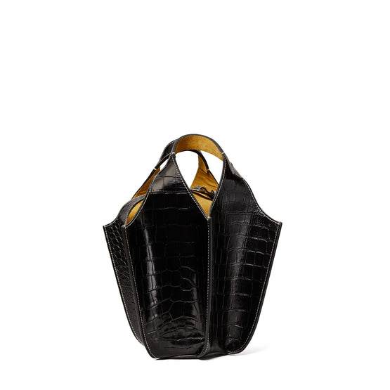 Women Embossed Lampshade Bag - Black
