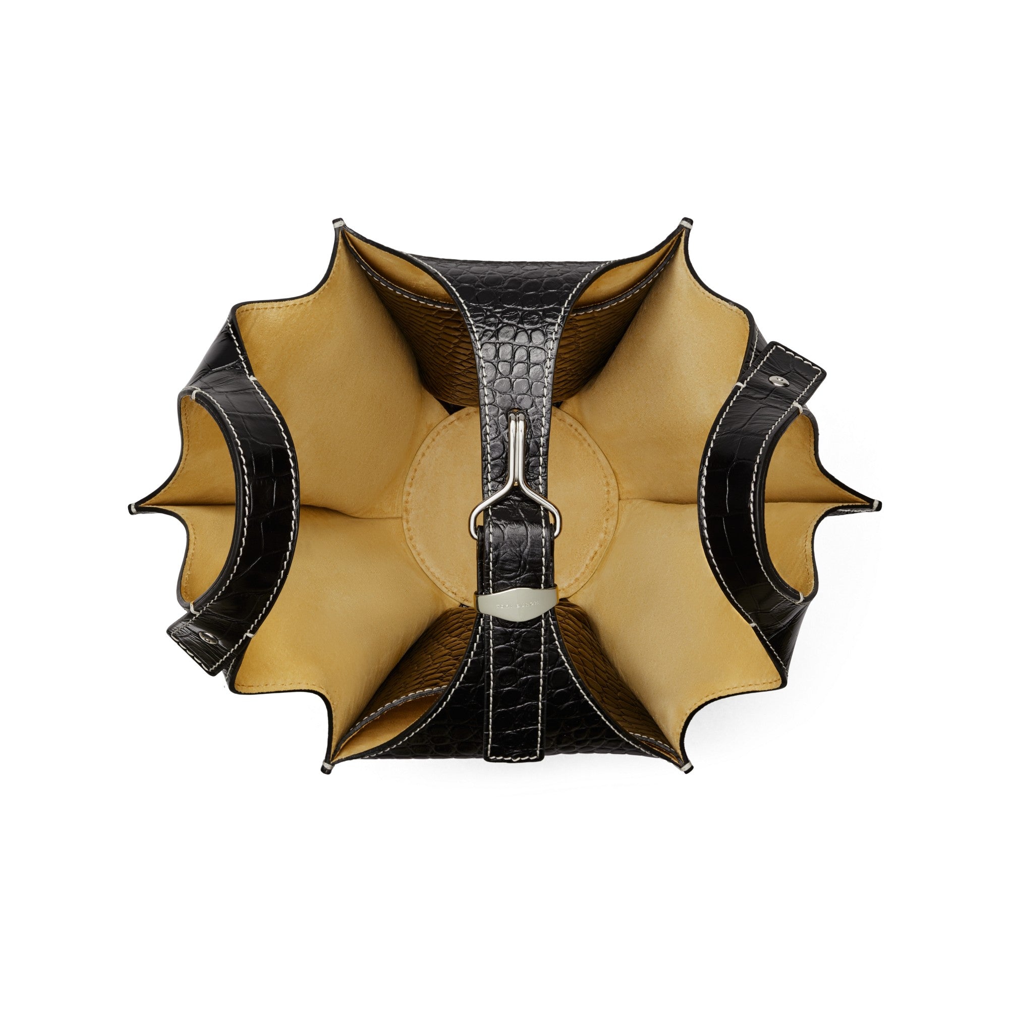 Women Embossed Lampshade Bag - Black