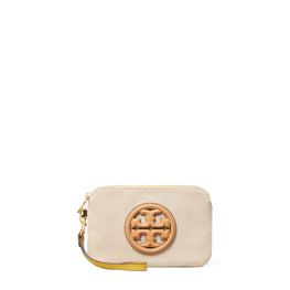 Women Perry Bombe Canvas Wristlet - Natural