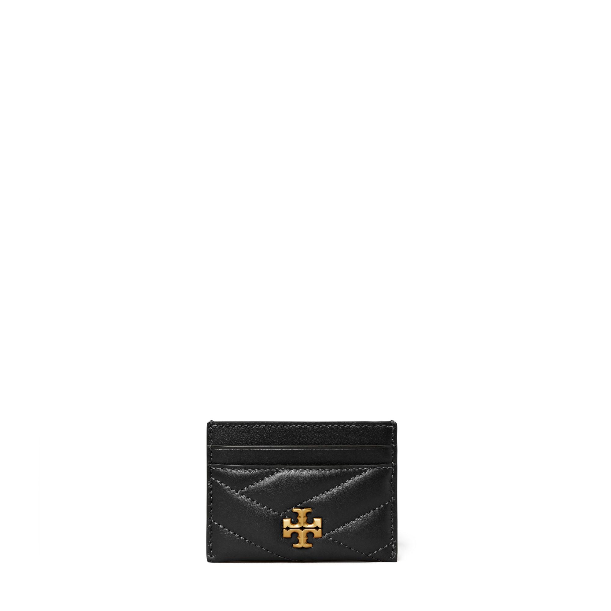 Women Kira Chevron Card Case - Black
