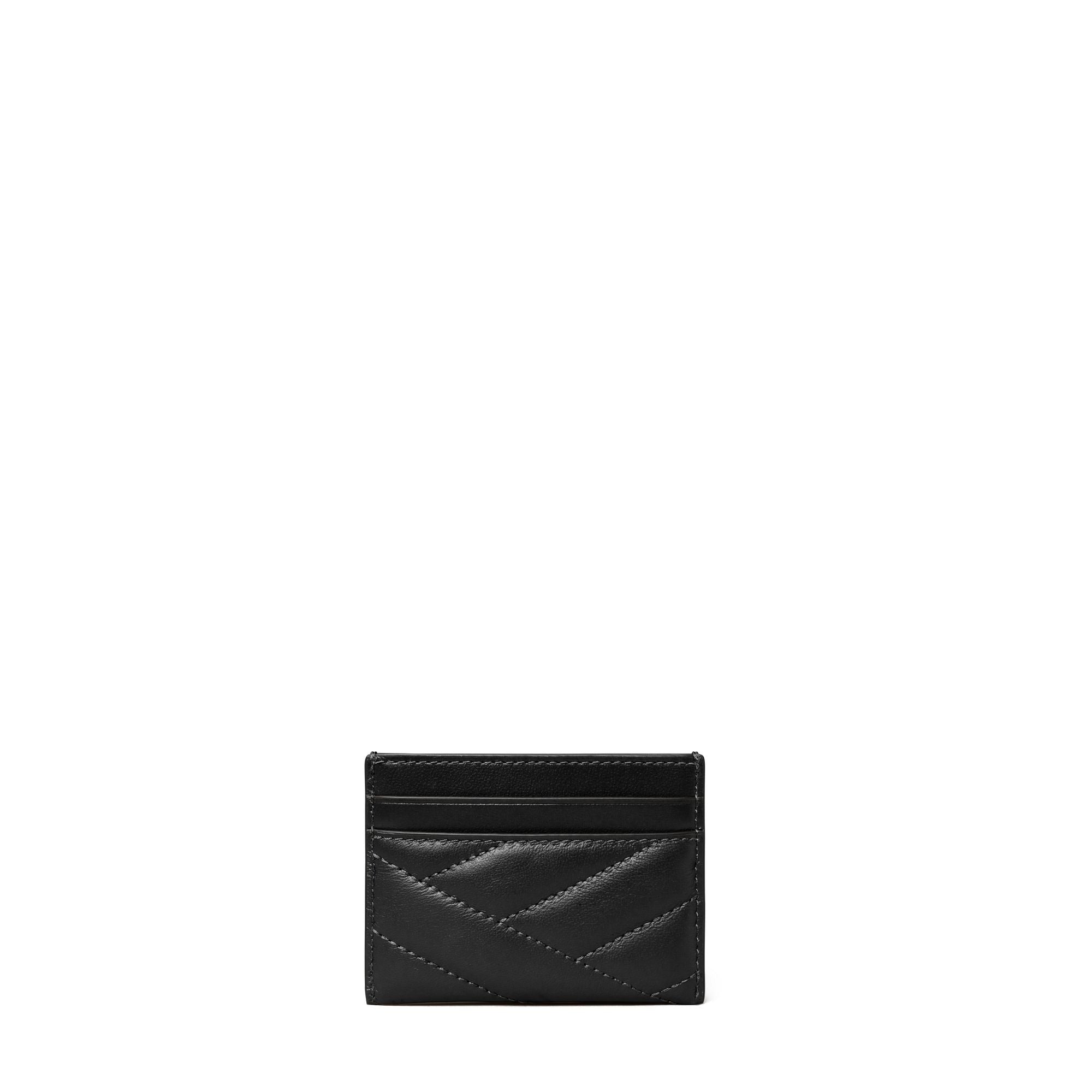 Women Kira Chevron Card Case - Black