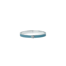 Women Medium Icon Enamel Bracelet - Tory Silver / Lanai Blue