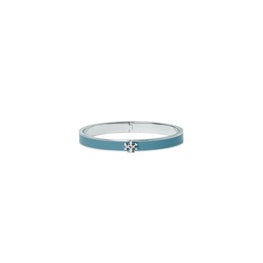 Women Medium Icon Enamel Bracelet - Tory Silver / Lanai Blue