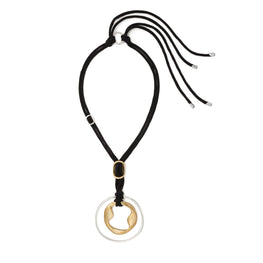 Women Slider Necklace - Tory Silver / Black