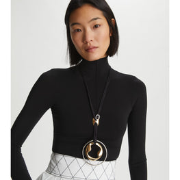 Women Slider Necklace - Tory Silver / Black