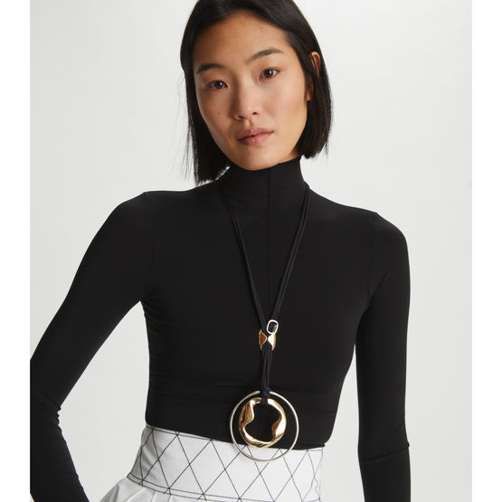 Women Slider Necklace - Tory Silver / Black