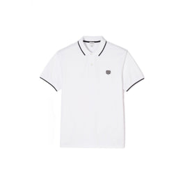 Men K Fit Tiger Crest Polo - White