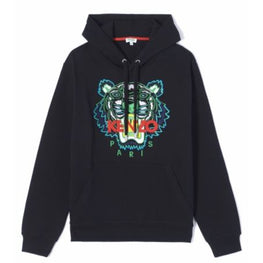 Men Tiger Hoodie - Black