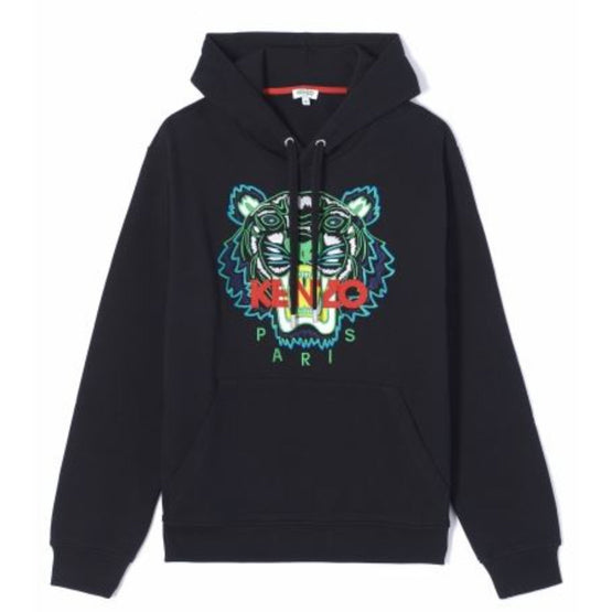 Men Tiger Hoodie - Black