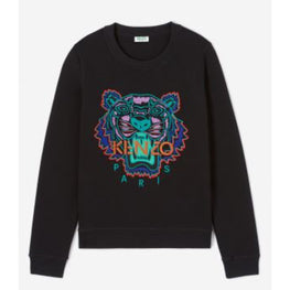 Women Festive Tiger Sweatshirt - Black