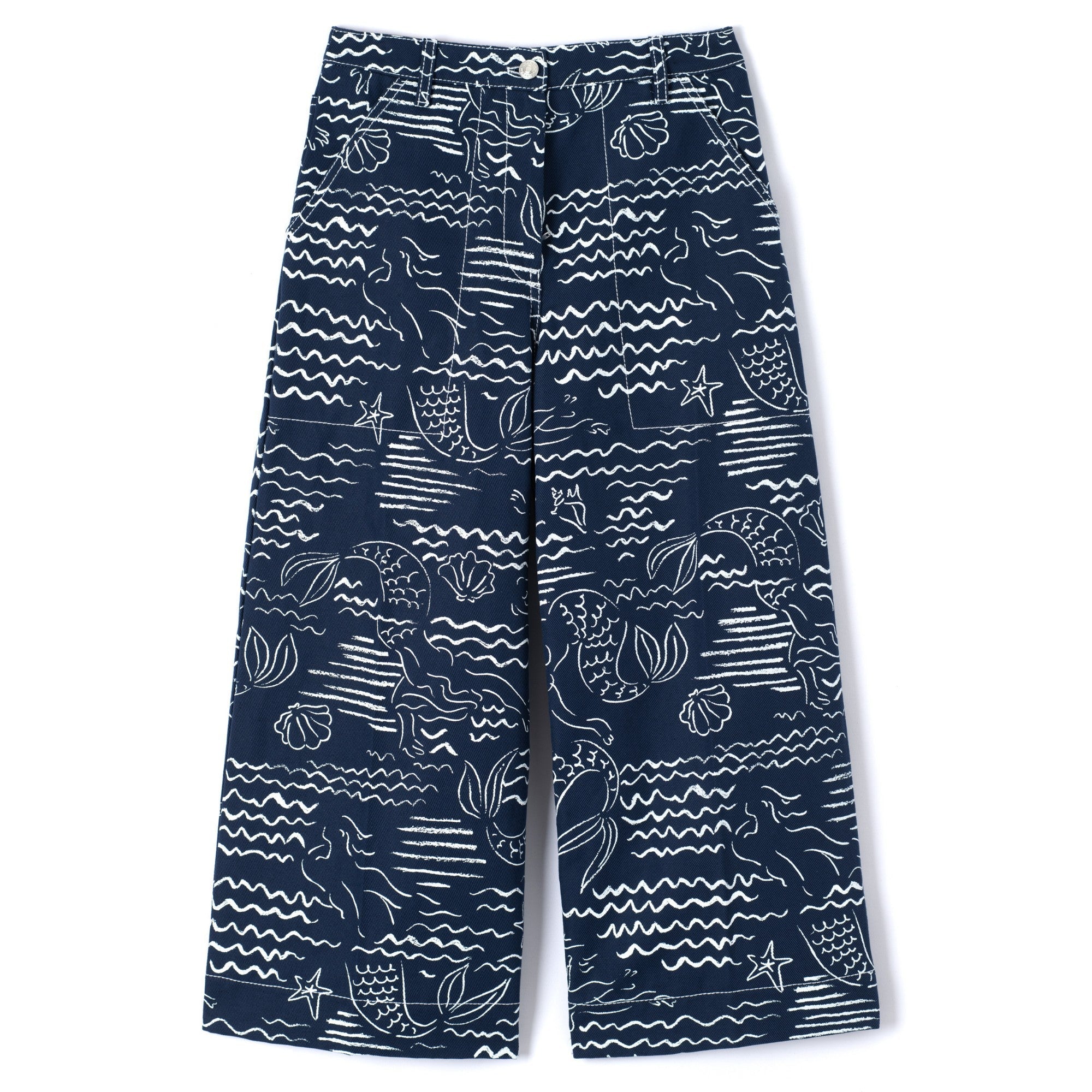Women Culotte Jeans - Duck Blue