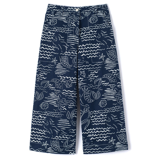 Women Culotte Jeans - Duck Blue