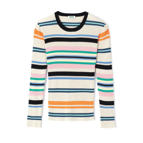 Women Bodycon Stripes Jumper - Multicolor