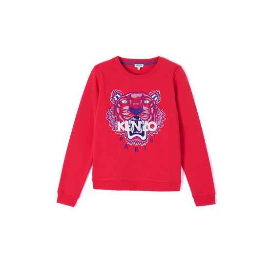 Women Classic Tiger Slim Sweatshirt - Medium Red