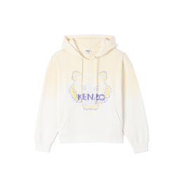 Women Dip Dyed Boxy Hoodie - Ivory