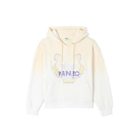 Women Dip Dyed Boxy Hoodie - Ivory