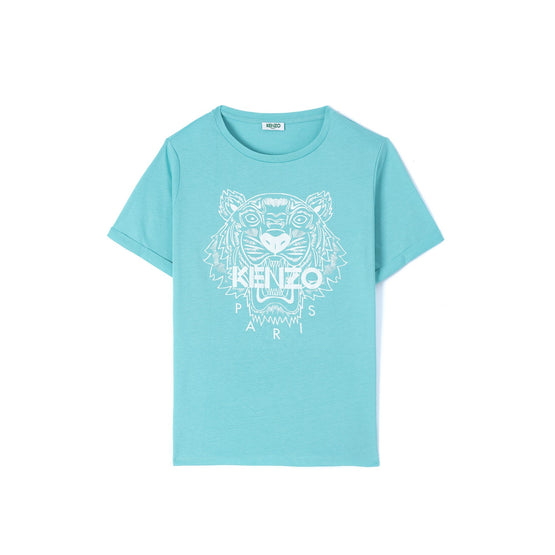 Women Feminine Straight T-Shirt - Aqua