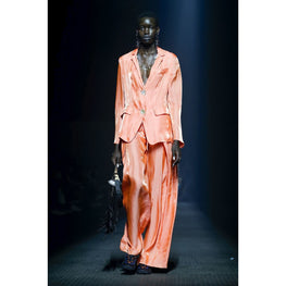 Women Wrapped Tailored Jacket - Apricot