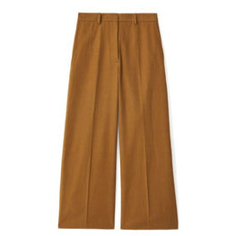 Women Cropped Pants - Dark Camel